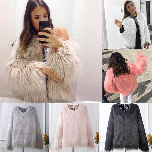 women's fur & faux women luxury winter warm coat soft overcoat ladies party club jacket wear, Black
women's fur & faux women luxury winter warm coat soft overcoat ladies party club jacket wear, Black