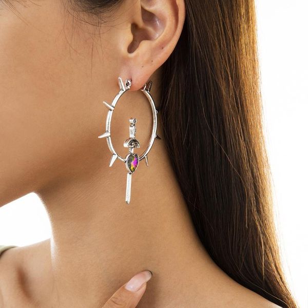 hoop & huggie sweet cool exaggerated wind laser heart-shaped old earrings female creative geometric sword simple imitation, Golden;silver
hoop & huggie sweet cool exaggerated wind laser heart-shaped old earrings female creative geometric sword simple imitation, Golden;silver