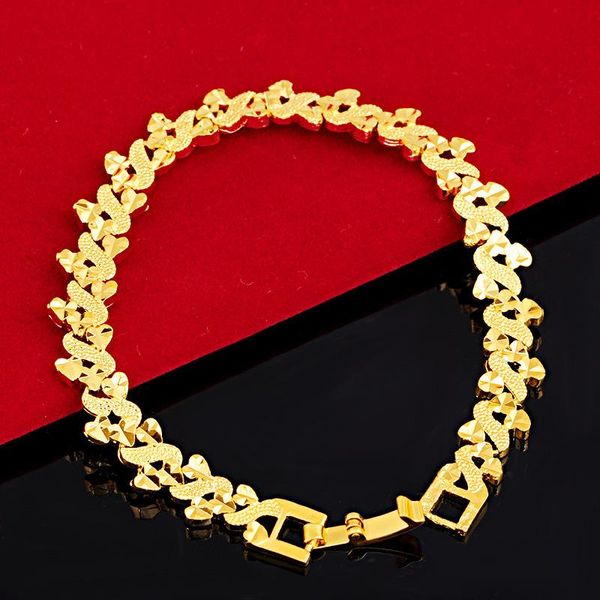 link, chain luxury link bracelet sand gold gold-plated fashion women men color bling bangle hand jewelry wedding christmas gifts, Black
link, chain luxury link bracelet sand gold gold-plated fashion women men color bling bangle hand jewelry wedding christmas gifts, Black
