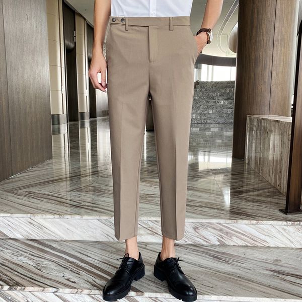 office dress casual social pants 2021 spring ankle pantalon homme classique length a422, Black
office dress casual social pants 2021 spring ankle pantalon homme classique length a422, Black