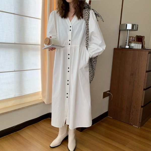 casual dresses button long sleeve loose solid v-neck single-breasted cotton women dress harajuku autumn 2021 black 556g, Black;gray
casual dresses button long sleeve loose solid v-neck single-breasted cotton women dress harajuku autumn 2021 black 556g, Black;gray