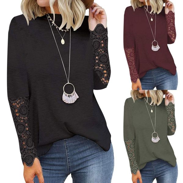 women's blouses & shirts simple daily o-neck long sleeve lace stitching loose autumn winter sweatershirt chaqueta #8, White
women's blouses & shirts simple daily o-neck long sleeve lace stitching loose autumn winter sweatershirt chaqueta #8, White