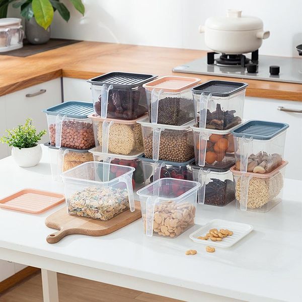 storage bottles & jars kitchen transparent box sealed jar grains beans organizer food containers refrigerator boxes 
storage bottles & jars kitchen transparent box sealed jar grains beans organizer food containers refrigerator boxes