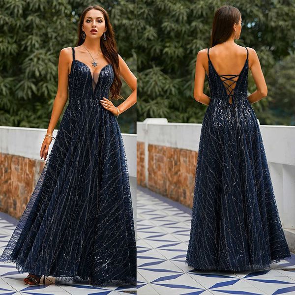 luxury party evening dress 2021 suspender v-neck backls slim temperament evening drs, Black
luxury party evening dress 2021 suspender v-neck backls slim temperament evening drs, Black