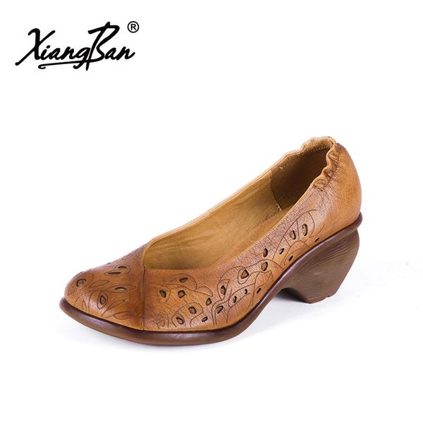 dress shoes hollow out women pumps medium heels natural leather hand carved shallow mouth round head ladies elegance, Black
dress shoes hollow out women pumps medium heels natural leather hand carved shallow mouth round head ladies elegance, Black