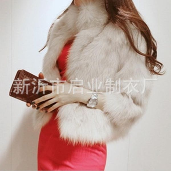 women's fur & faux gamporl 2021 fashion style coat women haining autumn and winter imitation lady short thicken white jacket, Black
women's fur & faux gamporl 2021 fashion style coat women haining autumn and winter imitation lady short thicken white jacket, Black
