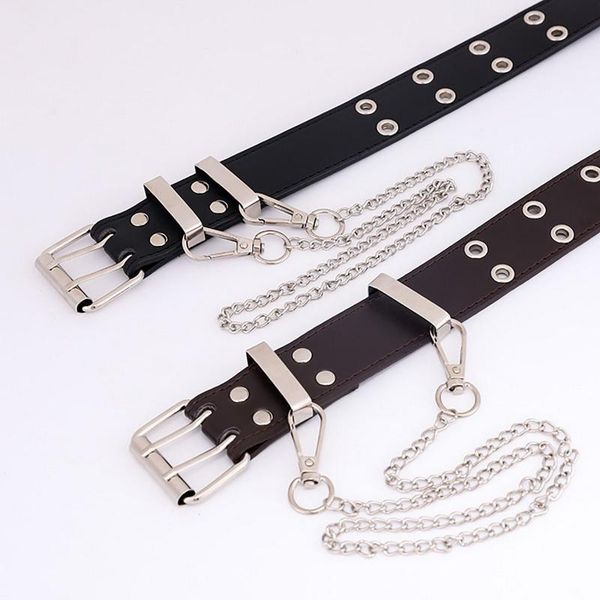 belts women punk chain fashion adjustable belt rock styledouble/single row hole eyelet waistband with decorative, Black;brown
belts women punk chain fashion adjustable belt rock styledouble/single row hole eyelet waistband with decorative, Black;brown
