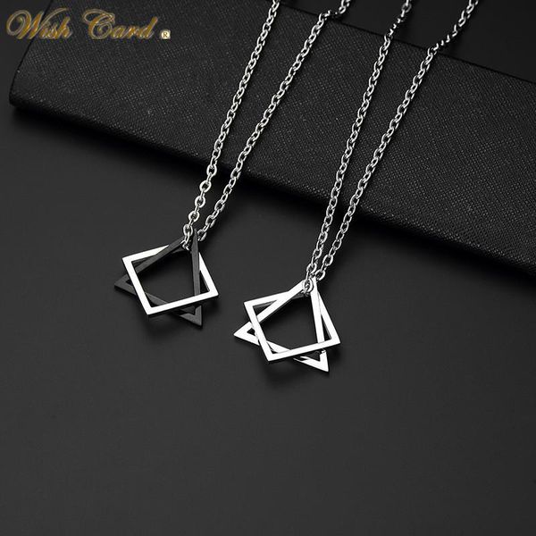 pendant necklaces wish card hip hop geometry necklace couple triangle square cross 2021 simple fashion metal stainless steel, Silver
pendant necklaces wish card hip hop geometry necklace couple triangle square cross 2021 simple fashion metal stainless steel, Silver