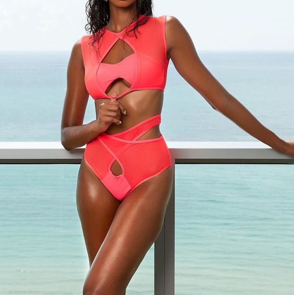 women badmode 2021 fashion mesh pure color hollow two batsuit beachwear ning bikini, White;black
women badmode 2021 fashion mesh pure color hollow two batsuit beachwear ning bikini, White;black