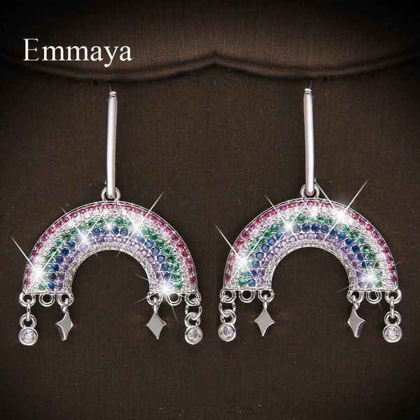 stud emmaya arrival fascinating rainbow appearance earring female dinner shiny jewelry with colorful cubic zircon charming gift, Golden;silver
stud emmaya arrival fascinating rainbow appearance earring female dinner shiny jewelry with colorful cubic zircon charming gift, Golden;silver