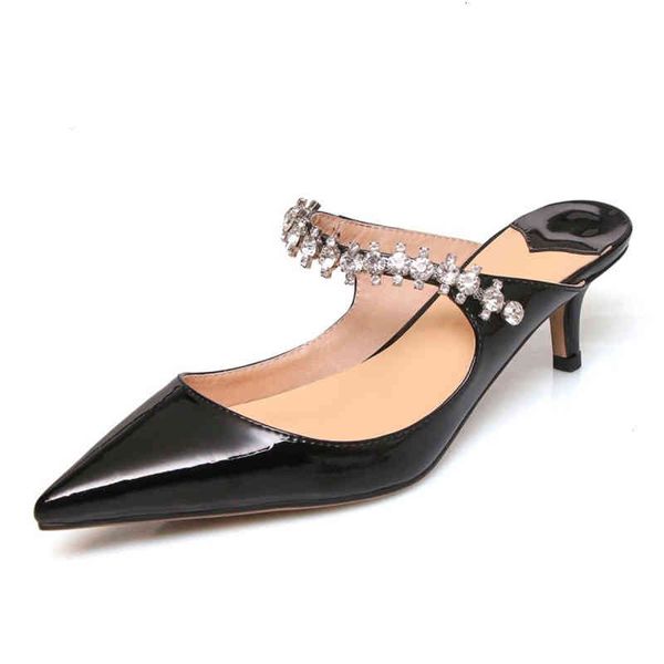 fashion patent leather women pumps pointed toe crystal slip on thin heel casual party shoes woman, Black
fashion patent leather women pumps pointed toe crystal slip on thin heel casual party shoes woman, Black