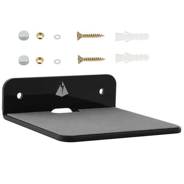 hooks & rails wall shelf speaker stand, small mount for bluetooth speaker, cell phones, toy display
hooks & rails wall shelf speaker stand, small mount for bluetooth speaker, cell phones, toy display