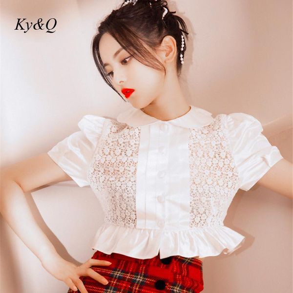 women's blouses & shirts 2021 summer lace spliced satin court style french white shirt doll collar hollow out bubble sleeve sli
women's blouses & shirts 2021 summer lace spliced satin court style french white shirt doll collar hollow out bubble sleeve sli