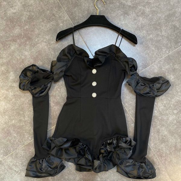 autumn arrivals long flare sleeve strapless ruffles diamonds buttons slim black playsuits women romper mk459 210525, Black;white
autumn arrivals long flare sleeve strapless ruffles diamonds buttons slim black playsuits women romper mk459 210525, Black;white