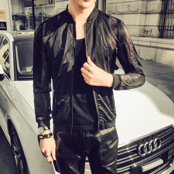 men's jackets summer men luxury transparent rose jacquard mens and coats plus size 4xl 5xl see through club, Black;brown
men's jackets summer men luxury transparent rose jacquard mens and coats plus size 4xl 5xl see through club, Black;brown