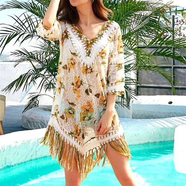 beach dress summer half sleeve v-neck loose crochet hollow backless beachwear cover ups for swimwear women 210722, White;black
beach dress summer half sleeve v-neck loose crochet hollow backless beachwear cover ups for swimwear women 210722, White;black