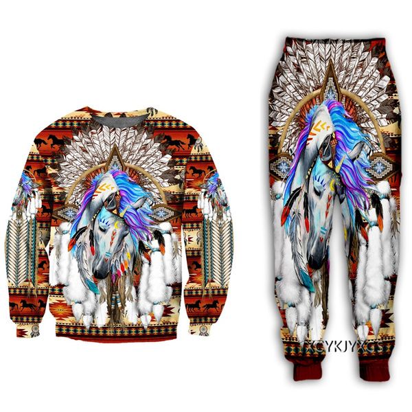 men and women 3d printed horse dreamcatcher native indian casual clothing fashion sweatshirt and trousers exercise suit a174, Black
men and women 3d printed horse dreamcatcher native indian casual clothing fashion sweatshirt and trousers exercise suit a174, Black