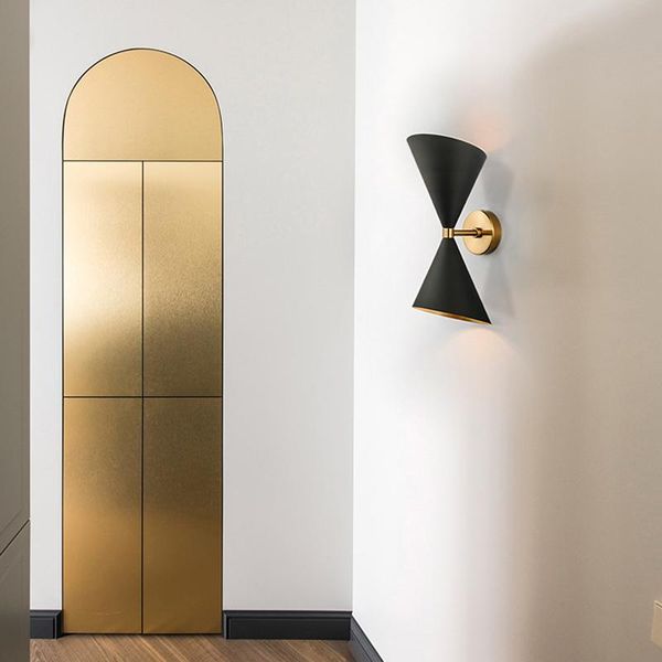 wall lamp nordic creative personality living room black funnel shape modern minimalist aisle corridor bedroom bedside
wall lamp nordic creative personality living room black funnel shape modern minimalist aisle corridor bedroom bedside