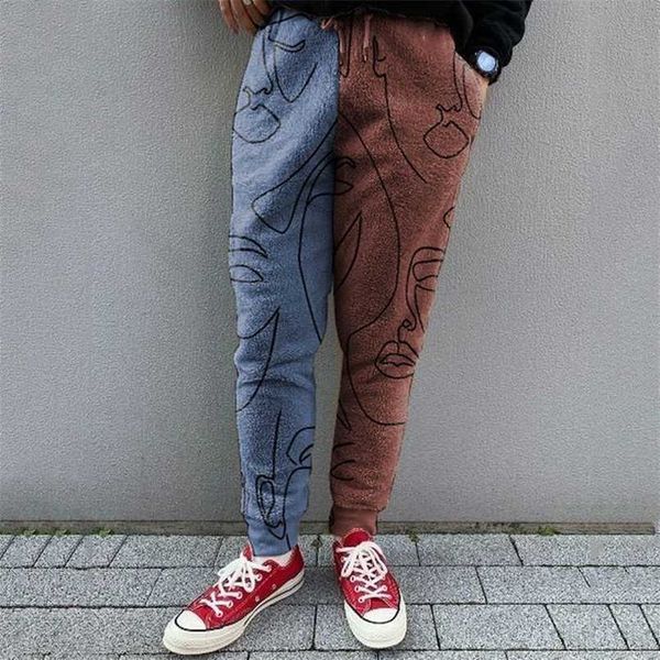 vintage print plush men long pants casual patchwork drawstring pencil pants mens pocket autumn winter fashion trousers 211201, Black
vintage print plush men long pants casual patchwork drawstring pencil pants mens pocket autumn winter fashion trousers 211201, Black