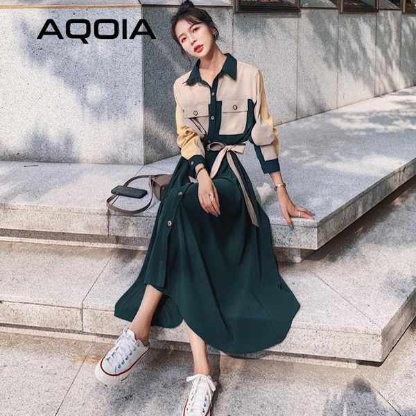 casual dresses 2021 spring vintage hepburn style sashes women long dress turn down collar loose patchwork button up pocket ladies, Black;gray
casual dresses 2021 spring vintage hepburn style sashes women long dress turn down collar loose patchwork button up pocket ladies, Black;gray