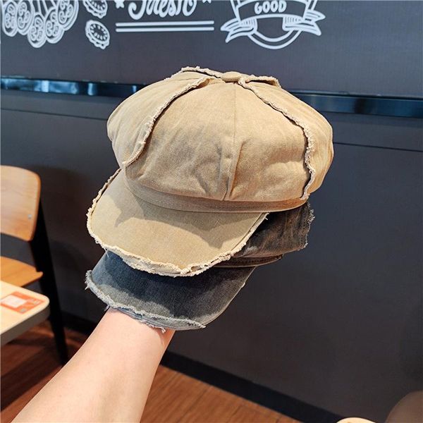 stingy brim hats korean spring and summer octagonal hat female dongdaemun retro literary wash old edging beret sboy, Blue;gray
stingy brim hats korean spring and summer octagonal hat female dongdaemun retro literary wash old edging beret sboy, Blue;gray