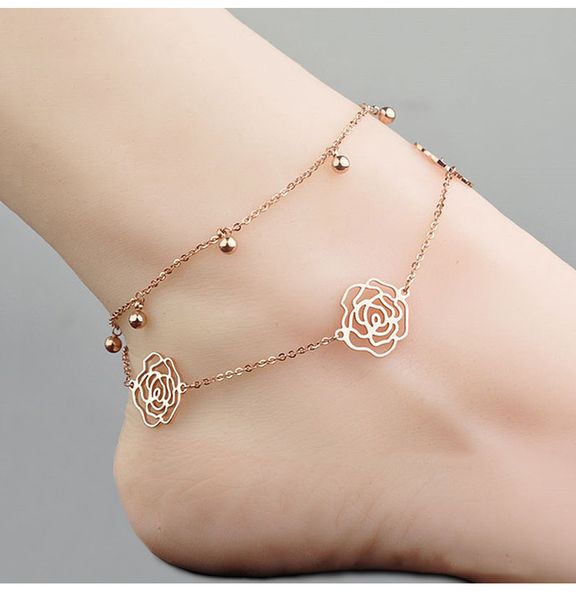anklets stainless steel chain rose flower for women adjustable foot jewelry bracelet anklet summer sandals no fading, Red;blue
anklets stainless steel chain rose flower for women adjustable foot jewelry bracelet anklet summer sandals no fading, Red;blue