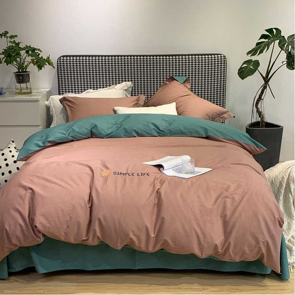 pure cotton embroidered four piece set pure color excellent cotton bedding sheet quilt cover 4 piece set
pure cotton embroidered four piece set pure color excellent cotton bedding sheet quilt cover 4 piece set