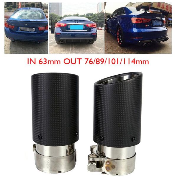 motorcycle exhaust system 2 pcs 63mm in universal round edge carbon fiber car tip pipe muffler styling accessories
motorcycle exhaust system 2 pcs 63mm in universal round edge carbon fiber car tip pipe muffler styling accessories