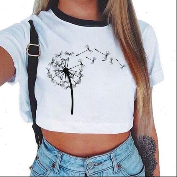 summer women t shirt flower dandelion print crop tshirt fun vogue aesthetic casual t shirt harajuku cropped tumblr, White
summer women t shirt flower dandelion print crop tshirt fun vogue aesthetic casual t shirt harajuku cropped tumblr, White