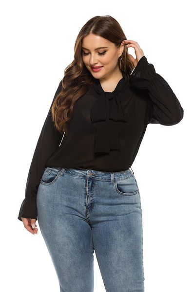 plus size t-shirt 2021 autumn xl-5xl women's long sleeve solid color shirt blouses, Black
plus size t-shirt 2021 autumn xl-5xl women's long sleeve solid color shirt blouses, Black