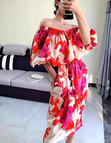 casual dresses chic design style slash neck printing temperament slimming bubble sleeve famale 2021 high street, Black;gray
casual dresses chic design style slash neck printing temperament slimming bubble sleeve famale 2021 high street, Black;gray