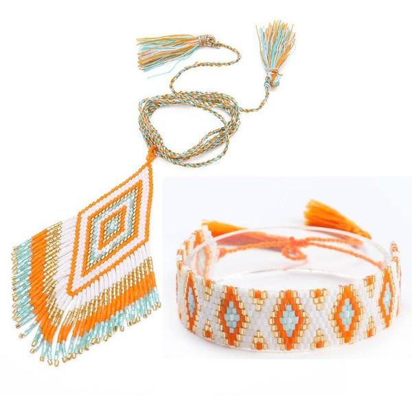 charm bracelets miyuki bead hand-knitted tassel set necklace bracelet bohemian ethnic style contrast fashion, Golden;silver
charm bracelets miyuki bead hand-knitted tassel set necklace bracelet bohemian ethnic style contrast fashion, Golden;silver