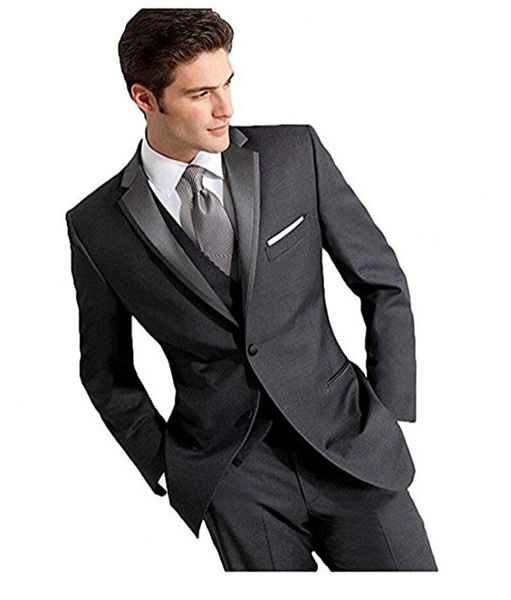 men's suits & blazers dark grau wedding 3 pieces slim fit formal business party two button suit blazer jacket veat pants, White;black
men's suits & blazers dark grau wedding 3 pieces slim fit formal business party two button suit blazer jacket veat pants, White;black