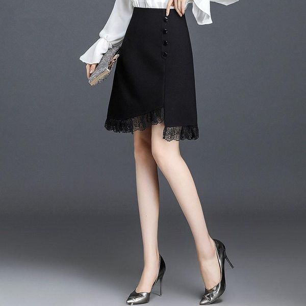 skirts fall/winter 2021 black woolen skirt women's small a- line lace fishtail woman mujer faldas saias mulher
skirts fall/winter 2021 black woolen skirt women's small a- line lace fishtail woman mujer faldas saias mulher