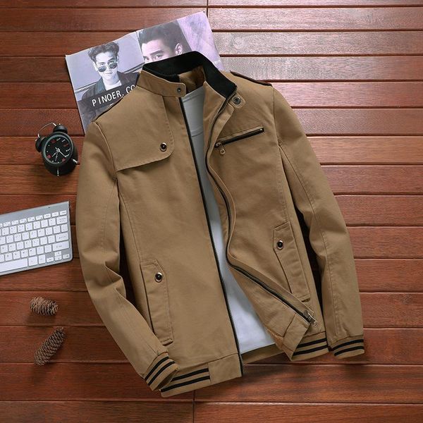 2021 new spring stand collar cotton washed slim fit casual stand-up collar jacket, Black;brown
2021 new spring stand collar cotton washed slim fit casual stand-up collar jacket, Black;brown