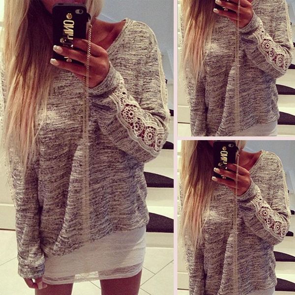 women's t-shirt 2021 fashion women spring summer long sleeve lace patchwork shirt casual loose cotton round neck pullover t, White
women's t-shirt 2021 fashion women spring summer long sleeve lace patchwork shirt casual loose cotton round neck pullover t, White