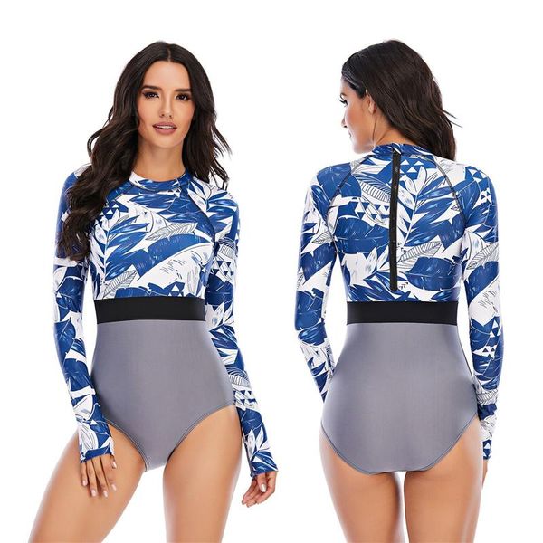 one-piece suits long sleeve rash guard women print swimwear zipper one piece swimsuit plus size surfing suit shorts diving clothe pad bath
one-piece suits long sleeve rash guard women print swimwear zipper one piece swimsuit plus size surfing suit shorts diving clothe pad bath