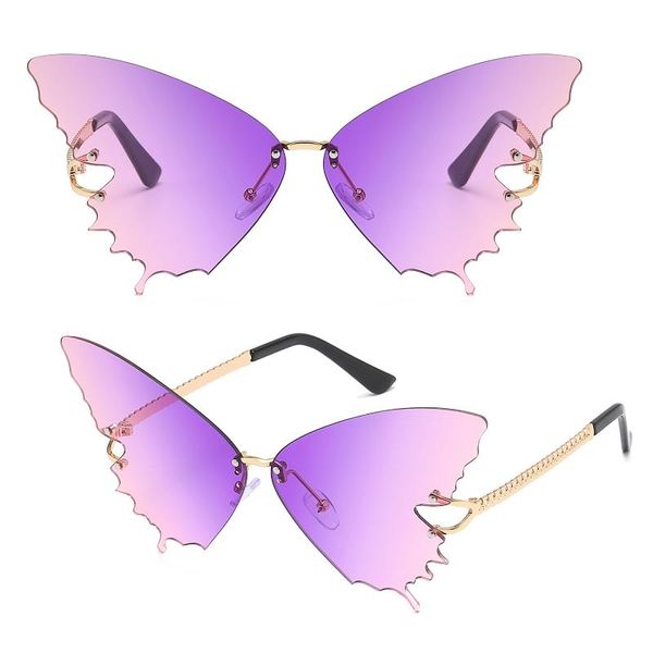 sunglasses women fashion eyewear metal rimless retro sun glasses uv protection butterfly, White;black
sunglasses women fashion eyewear metal rimless retro sun glasses uv protection butterfly, White;black