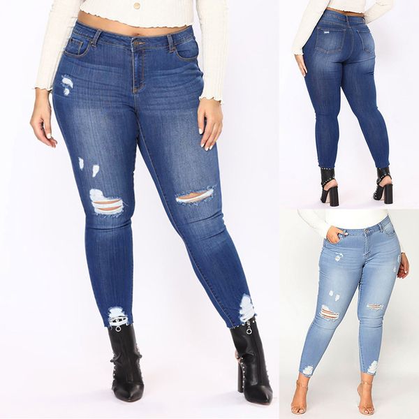 2019 new female slender big mate high waist gradient long jeans denim regular broek 9.20, Blue
2019 new female slender big mate high waist gradient long jeans denim regular broek 9.20, Blue