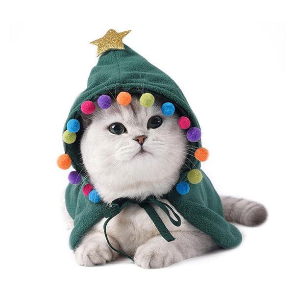 cat costumes cloak christmas star fuzz ball pets clothes hooded coat for cats, red/green s m l
cat costumes cloak christmas star fuzz ball pets clothes hooded coat for cats, red/green s m l