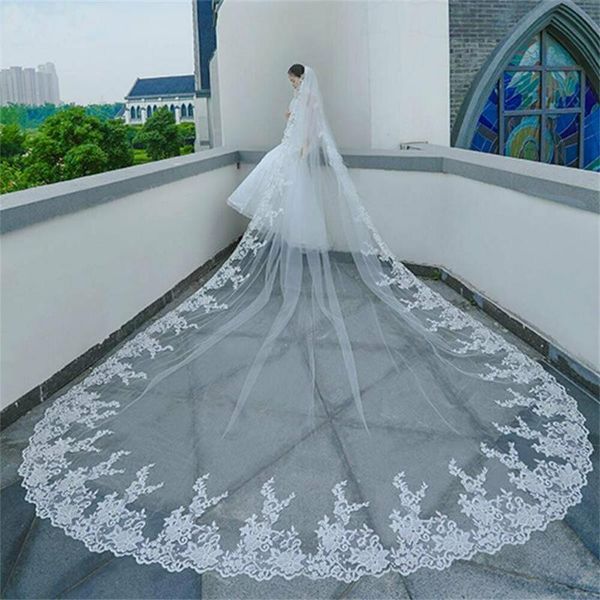 bridal veils luxury ivory long lace veil with comb 3.5m 1-layer cathedral wedding accessories, Black
bridal veils luxury ivory long lace veil with comb 3.5m 1-layer cathedral wedding accessories, Black