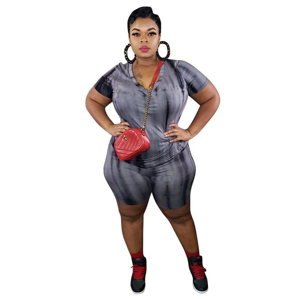 plus size 5xl of two women's pieces with v cleavage and waistline algic set short fashion print casual colors 2 put together 9uaa, Gray
plus size 5xl of two women's pieces with v cleavage and waistline algic set short fashion print casual colors 2 put together 9uaa, Gray