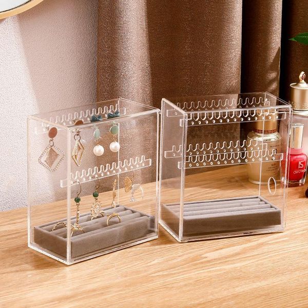jewelry pouches, bags clear acrylic storage box ring earring holder case necklace pendants display deskdust-proof organizer, Pink;blue
jewelry pouches, bags clear acrylic storage box ring earring holder case necklace pendants display deskdust-proof organizer, Pink;blue