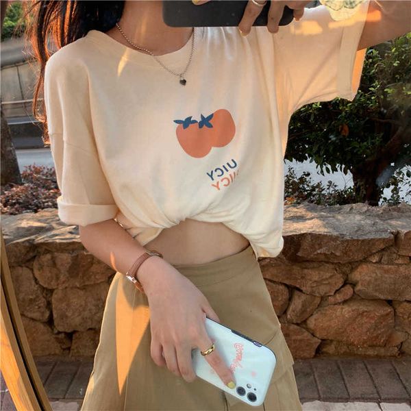 womengaga fruit orange summer women's korean loose student short sleeve t-shirt tees kawaii pink 7k74 210603, White
womengaga fruit orange summer women's korean loose student short sleeve t-shirt tees kawaii pink 7k74 210603, White
