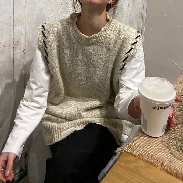 new colors spring 2021 hole patchwork women's knitted sweater vest womens pullovers (480) ska3, White;black
new colors spring 2021 hole patchwork women's knitted sweater vest womens pullovers (480) ska3, White;black