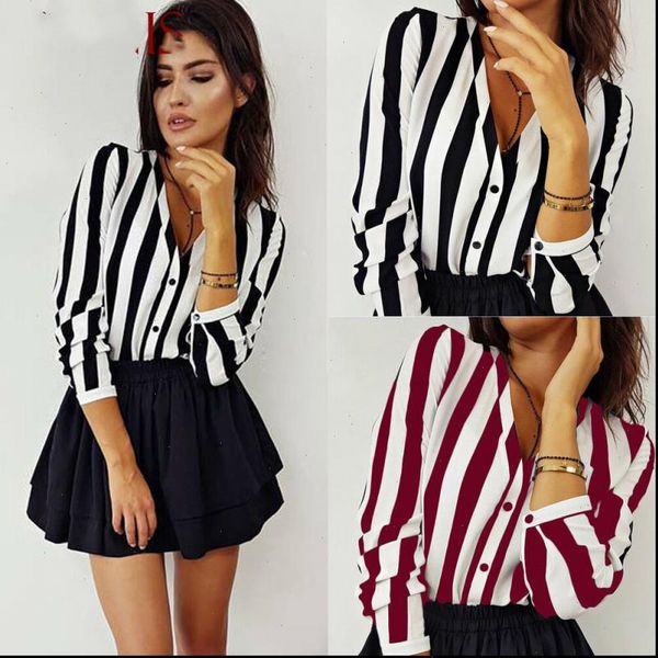 womens shorts striped printed long sleeve shirts 2021 selling v neck female spring autumn fashion casual clothes new, White
womens shorts striped printed long sleeve shirts 2021 selling v neck female spring autumn fashion casual clothes new, White