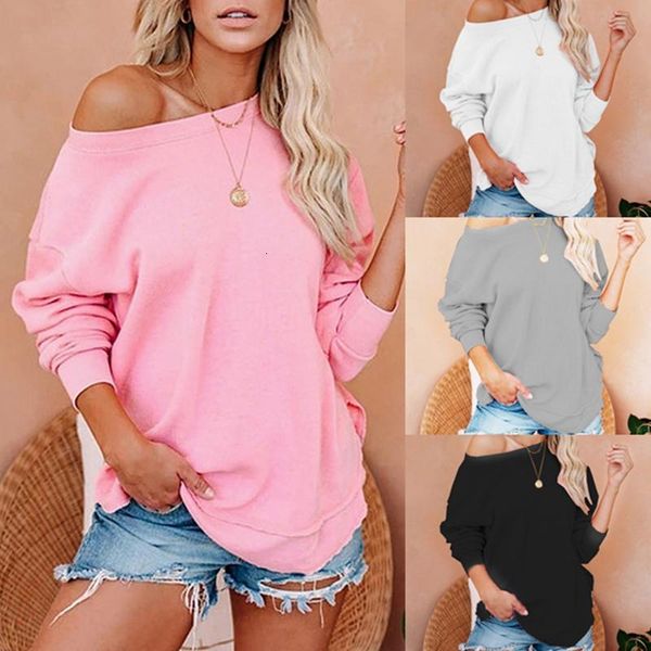 autumn sportswear loose long sleeve pullover european and american foreign women's off shoulder casual top, Black
autumn sportswear loose long sleeve pullover european and american foreign women's off shoulder casual top, Black