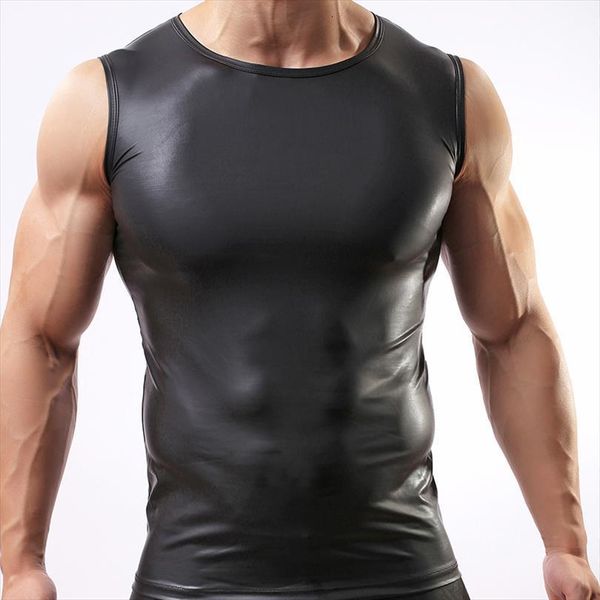 fashion man black mens faux leather bodybuliding tank gay male fitness sleeveless singlets basic vest undershirts, White;black
fashion man black mens faux leather bodybuliding tank gay male fitness sleeveless singlets basic vest undershirts, White;black