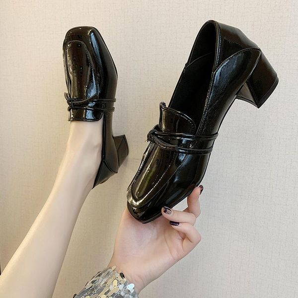 dress shoes 2021 fashion concise retro women thick high heel small leather british style u18-98, Black
dress shoes 2021 fashion concise retro women thick high heel small leather british style u18-98, Black