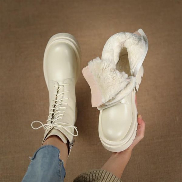 boots pxelena real wool fur genuine leather snow women plus size 34-42 platform chunky block heels winter warm shoes non slip, Black
boots pxelena real wool fur genuine leather snow women plus size 34-42 platform chunky block heels winter warm shoes non slip, Black